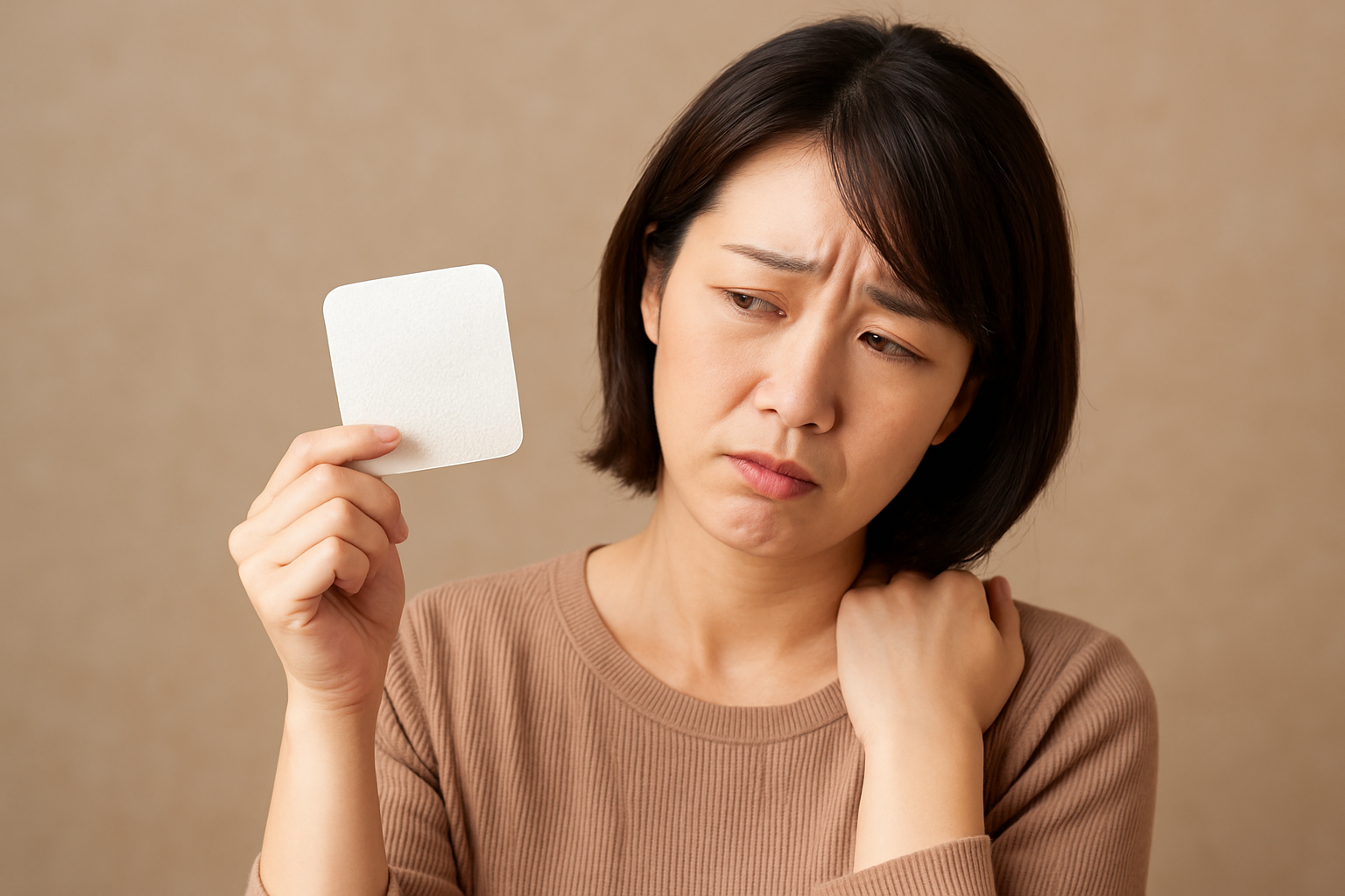 湿布や塗り薬に頼る生活をやめたい日本人女性の悩み画像